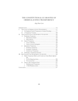 The Constitutional Guarantee of Criminal Justice Transparency