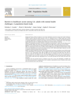 Barriers to healthcare access among U.S. adults with mental health challenges: A population-based study