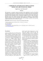 Corporate governance implications from the 2008 financial crisis