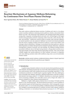 Reaction Mechanisms of Aqueous Methane Reforming by Continuous Flow Two-Phase Plasma Discharge