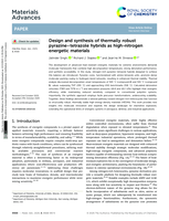 Design and Synthesis of Thermally Robust Pyrazine–Tetrazole Hybrids as High-Nitrogen Energetic Materials