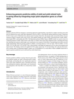 Enhancing genomic predictive ability of yield and yield-related traits in spring wheat by integrating major plant adaptation genes as a fixed effect