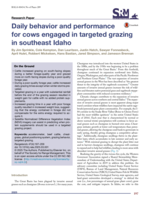 Daily behavior and performance for cows engaged in targeted grazing in southeast Idaho