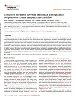 Elevation mediates juvenile steelhead demographic response to stream temperature and flow