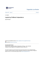 Legislating Childhood Independence Legislating Childhood Independence