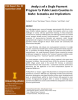 Analysis of a Single Payment Program for Public Lands Counties in Idaho: Scenarios and Implications