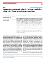 Accurate geometric albedo, shape, and size of Hi'iaka from a stellar occultation
