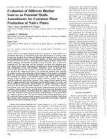 Evaluation of Different Biochar Sources as Potential Media Amendments for Container Plant Production of Native Plants