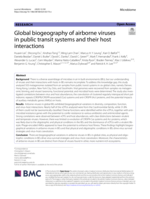 Global biogeography of airborne viruses in public transit systems and their host interactions