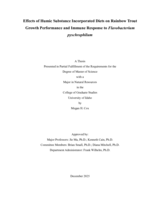 Effects of Humic Substance Incorporated Diets on Rainbow Trout Growth Performance and Immune Response to Flavobacterium pyschrophilum