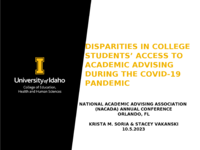 Disparities in college students’ access to academic advising during the COVID-19 pandemic