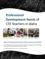 Professional Development Needs of CTE Teachers in Idaho- White Paper