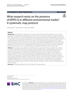 What research exists on the presence of 6PPD-Q in different environmental media? A systematic map protocol