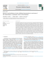 Barriers to and facilitators of early childhood immunization in rural areas of the United States: A systematic review of the literature