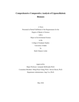 Comprehensive Comparative Analysis of Lignocellulosic Biomass