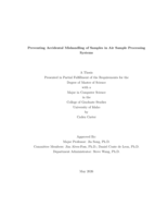Preventing Accidental Mishandling of Samples in Air Sample Processing Systems