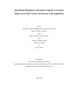 Quantifying Phosphorus Adsorption Capacity in Northern Idaho Forest Soils Used for Wastewater Land Application