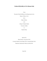 Cultural Hybridity in Pre-Roman Italy