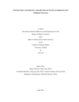 Weaving Culture and Education: Culturally Relevant Practices in Indigenous Early Childhood Classrooms