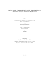 An Urn Model Framework for Scientific Reproducibility: A Statistical Study of Non-Exact Replications