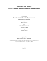 In Vivo Conditions Impacting the Efficacy of Bacteriophages