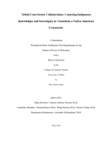 Tribal Cross-Sector Collaboration: Centering Indigenous Knowledges and Sovereignty to Transform a Native American Community
