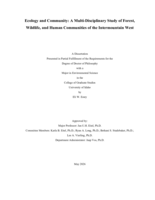 Ecology and Community: A Multi-Disciplinary Study of Forest, Wildlife, and Human Communities of the Intermountain West