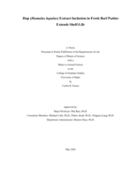 Hop (Humulus lupulus) extract inclusion in fresh beef patties extends shelf-life