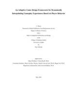 An Adaptive Game Design Framework for Dynamically Interpolating Gameplay Experiences Based on Player Behavior
