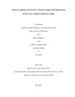 Stories of Challenge and Growth: A Narrative Inquiry into Making Sense of First-Year Academic Setbacks in College