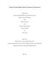 Chickasaw Student Higher Education Attainment and Experiences