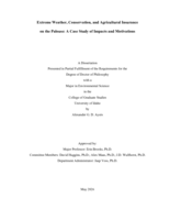 Extreme Weather, Conservation, and Agricultural Insurance on the Palouse: A Case Study of Impacts and Motivations