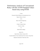 Performance Analysis of Conventional Relay with IEC-61850 Sampled Values based relay using RTDS