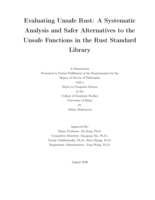 Evaluating Unsafe Rust: A Systematic Analysis and Safer Alternatives to the Unsafe Functions in the Rust Standard Library