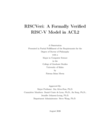 RISCVeri: A Formally Verified RISC-V Model in ACL2