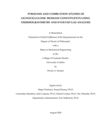 Pyrolysis and Combustion Studies of Lignocellulosic Biomass Constituents Using Thermogravimetry and Evolved Gas Analysis