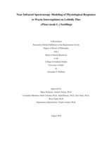 Near Infrared Spectroscopy Modeling of Physiological Responses to Warm Interruptions on Loblolly Pine  (Pinus taeda L.) Seedlings