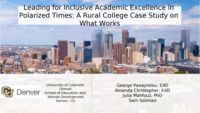 Leading for Inclusive Academic Excellence in Polarized Times: A Rural College Case Study on What Works