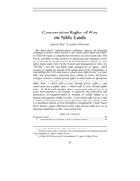 Conservation Rights-of-Way on Public Lands